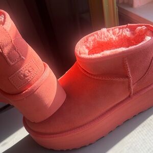 UGG Bright Coral Shearling Boots